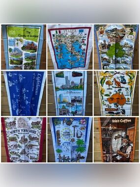 10 Vintage Tea Towels